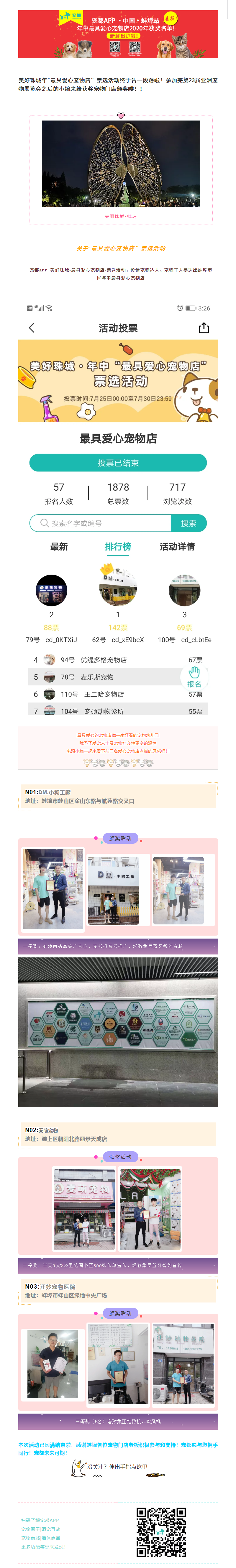 喜報(bào)！2020年寵都APP?中國(guó)?美麗珠城?蚌埠站---最具愛(ài)心寵物店獲獎(jiǎng)名單新鮮出爐啦！